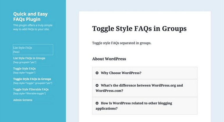 Quick and Easy FAQs