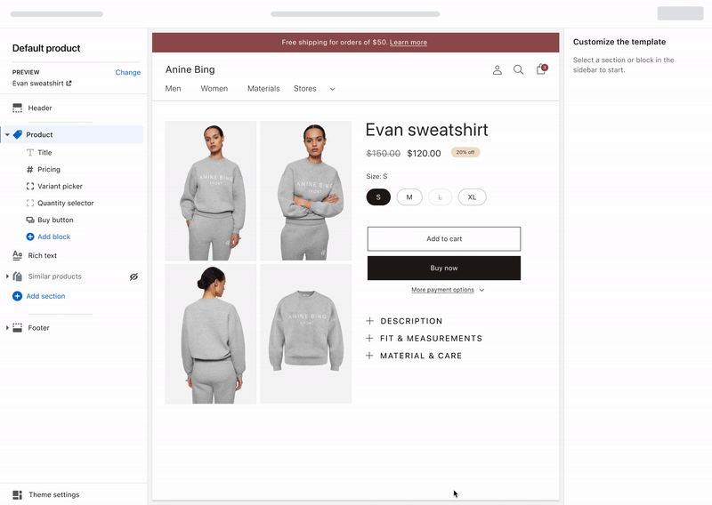 Shopify 2.0 Theme Editor
