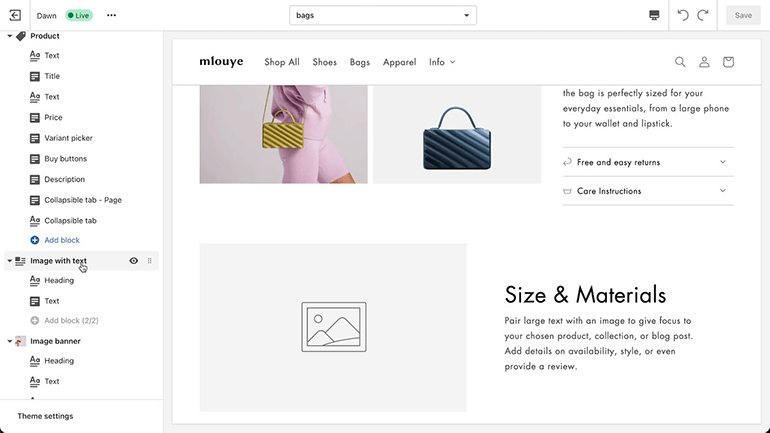 Shopify 2.0 App blocks