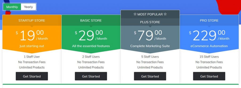 3dCart pricing plans
