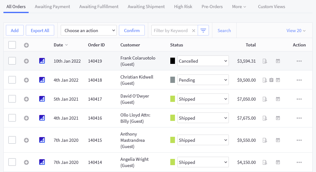BigCommerce Orders
