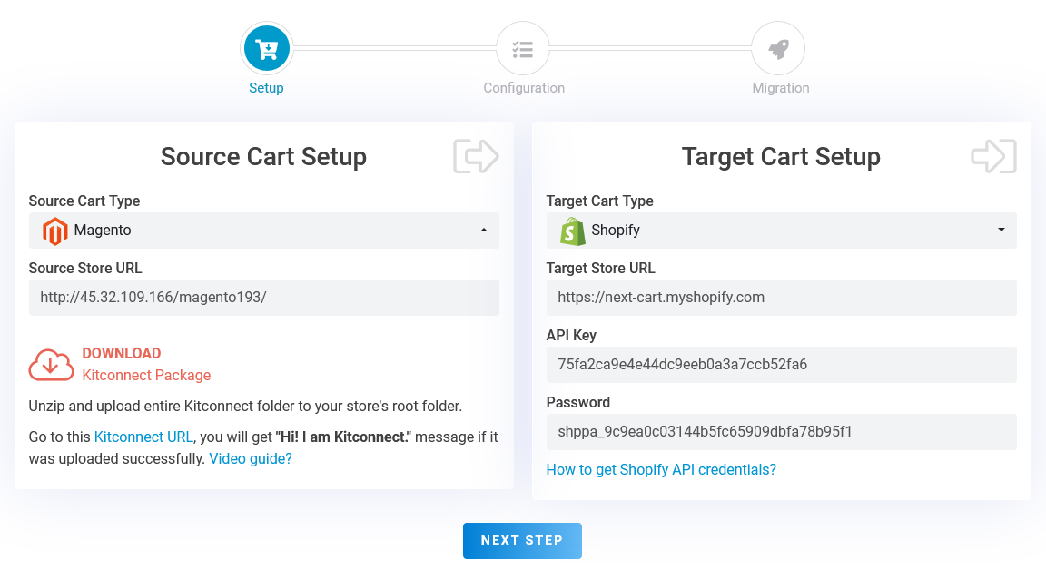 Magento to Shopify Migration - Setup