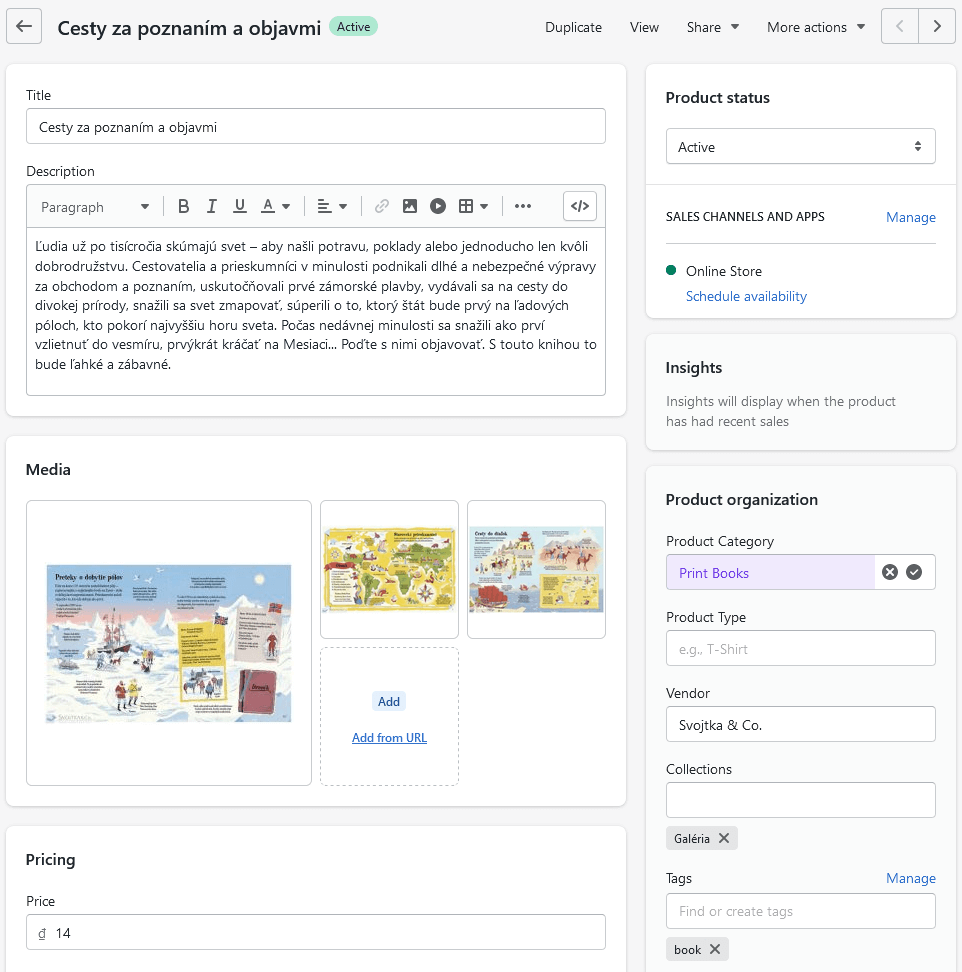 Shopify Product Details