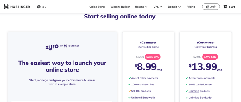 Hostinger Pricing