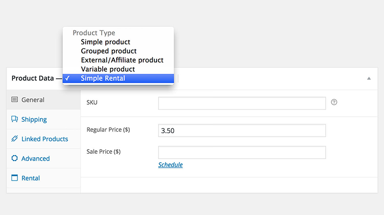 WooCommerce products types