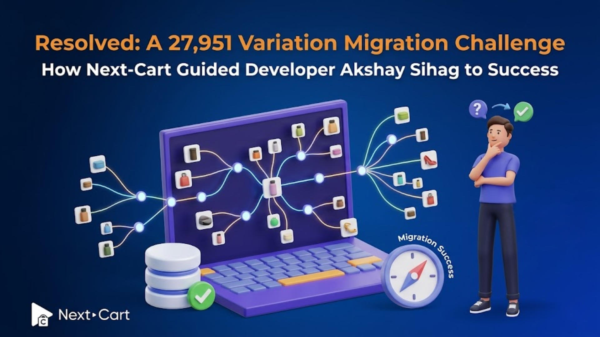 How Next-Cart resolved a 27,951 variation migration for developer Akshay Sihag