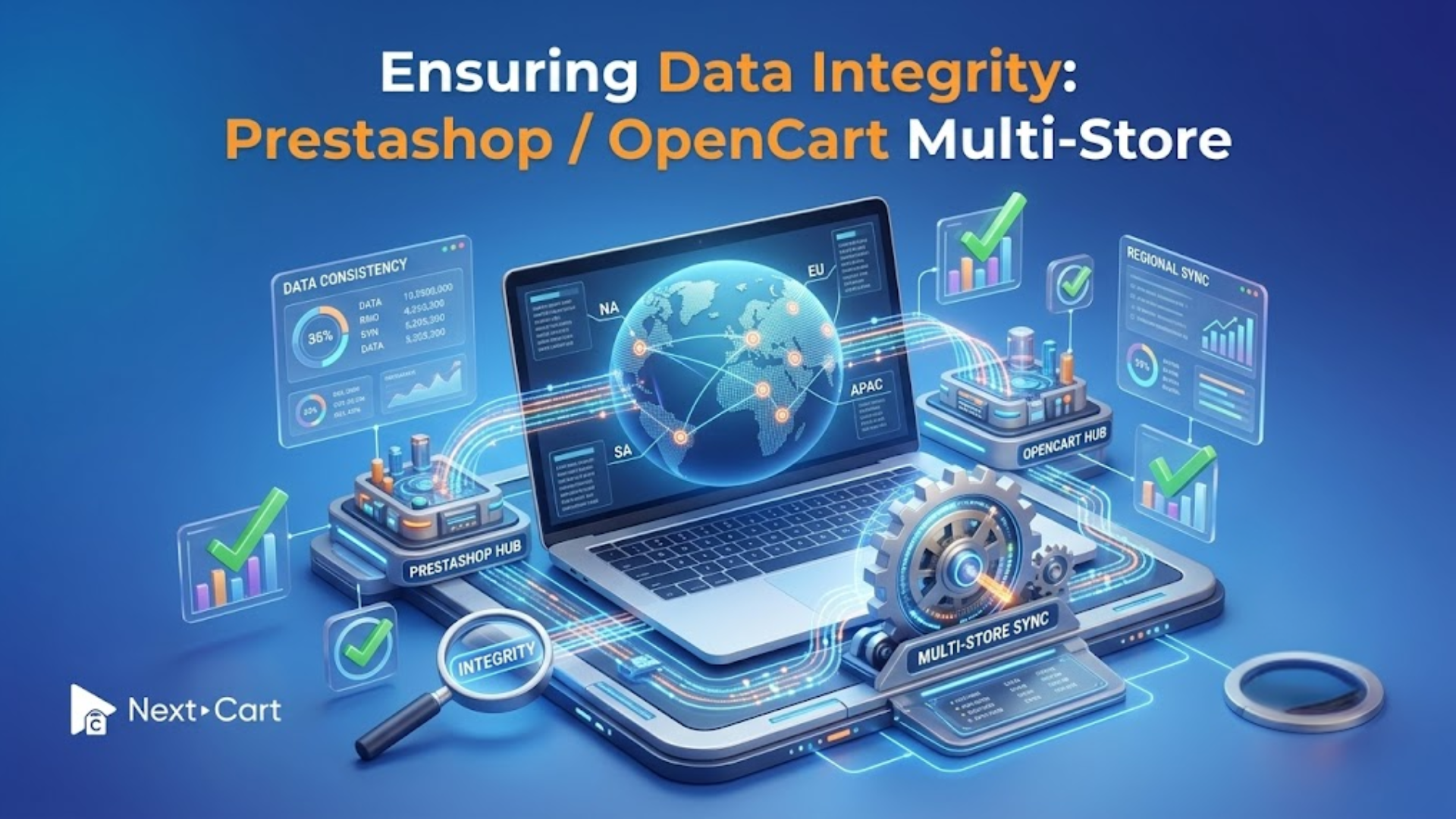 Ensuring Data Integrity across regions for Prestashop/OpenCart multi-store